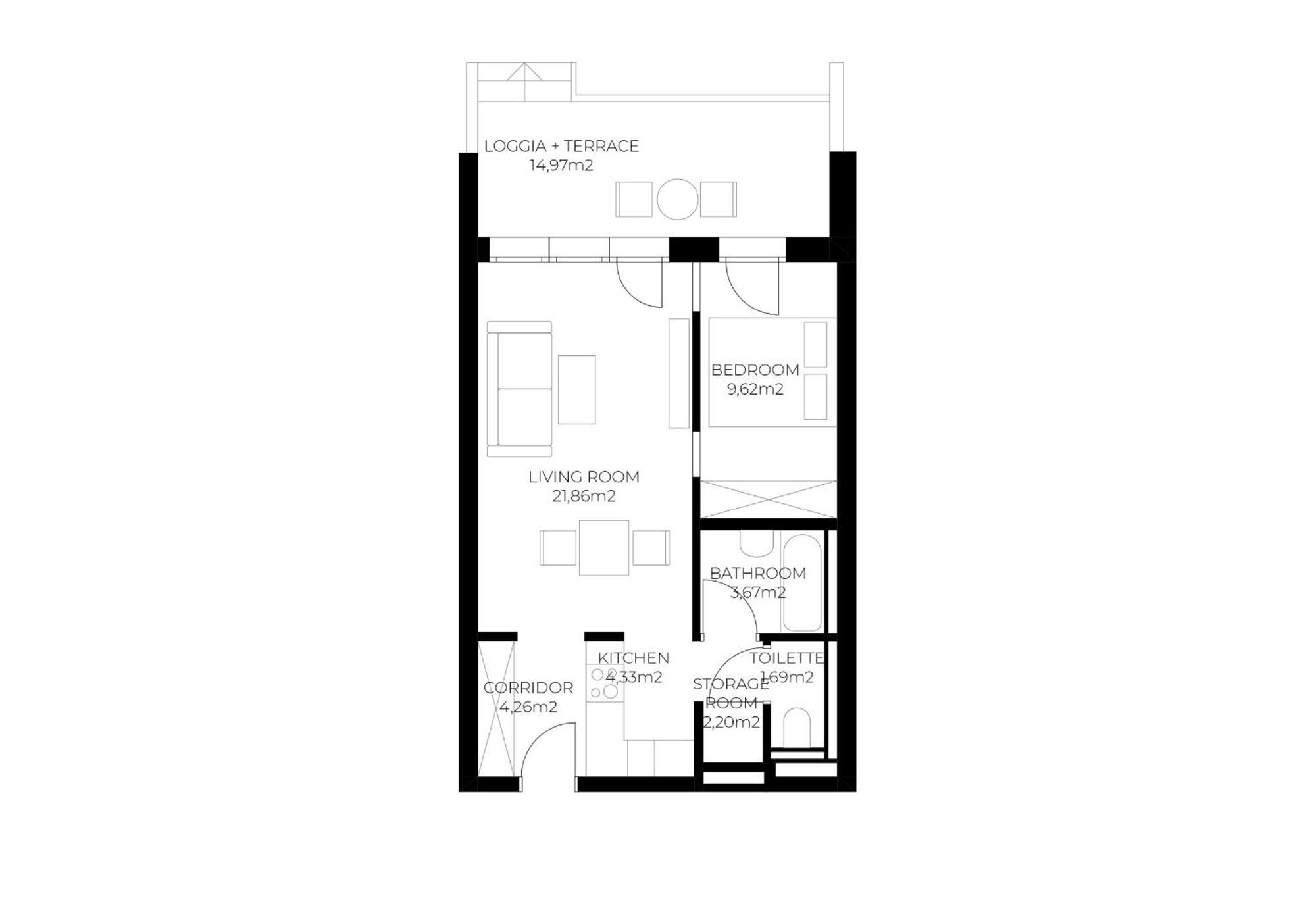 Balcony I 50 M² I Near Center Apartamento Viena